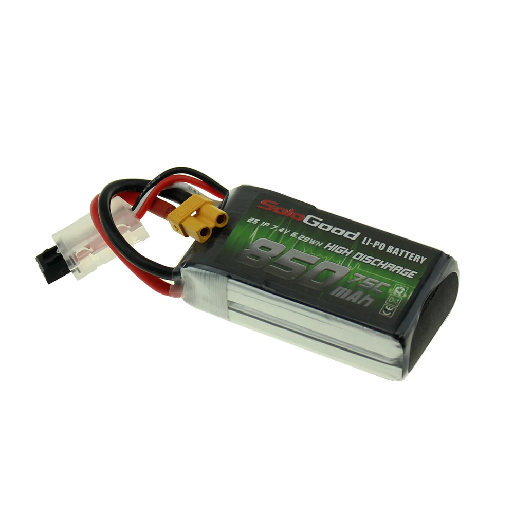 SoloGood Lipo аккумулятор 2S 3S 4S Series 550mAh 850mAh гнездовой разъем для радиоуправляемого гоночного дрона FPV мультикоптера с фиксированным крылом