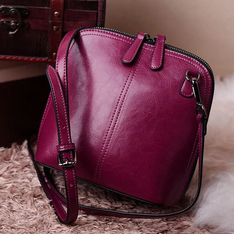 red purple Женские сумки через плечо из натуральной кожи, женская сумка через плечо, известный бренд, дизайнерские женские сумки через плечо - Цвет: red purple
