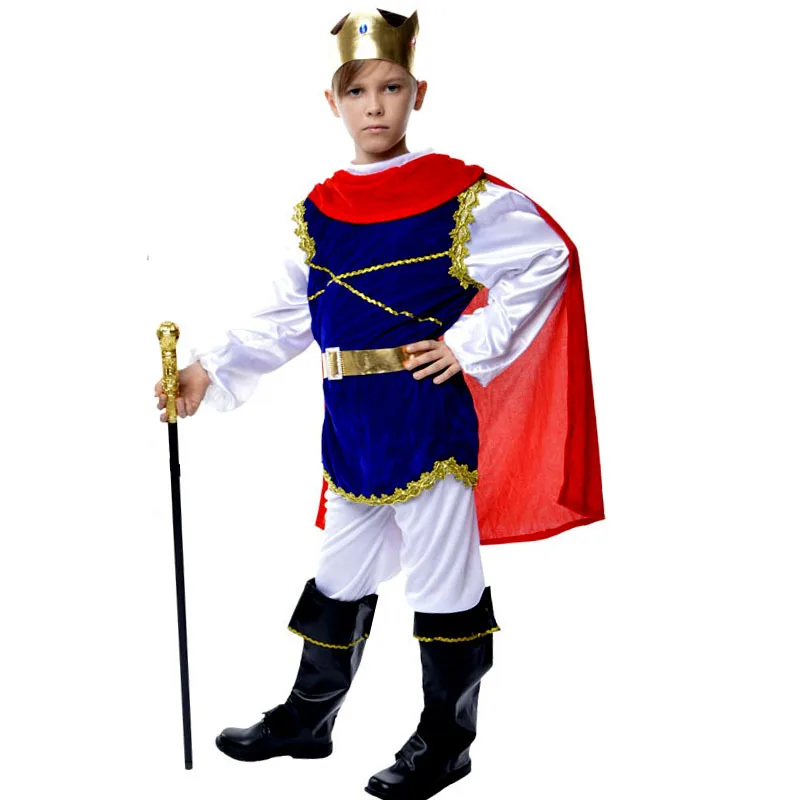 Детские костюмы принца для костюмированной вечеринки короля одежда на Хэллоуин