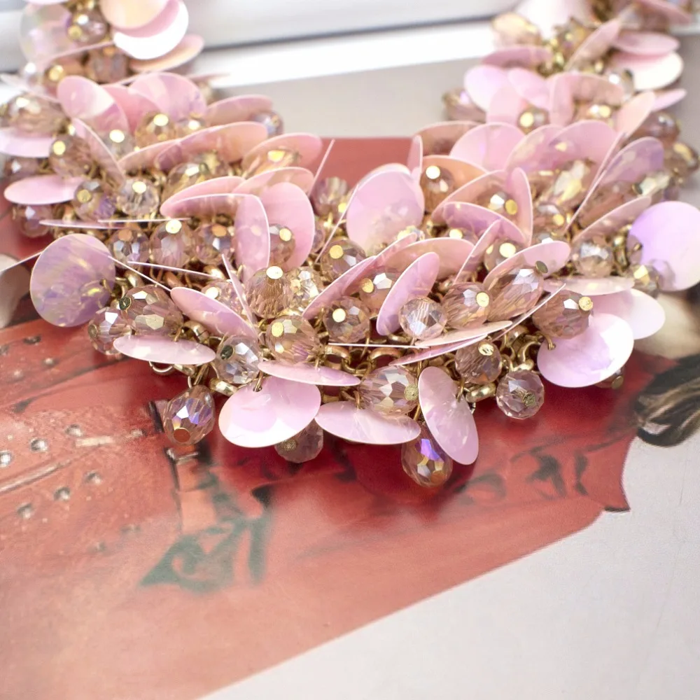 MANILAI Кластерные хрустальные бусины с блестками эффектные ожерелья-Чокеры