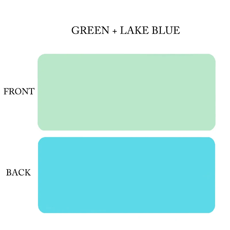 GREEN and LAKE BLUE 600X300 мм Высокое качество большой Мышь Pad двухсторонняя Искусственная кожа игровой Мышь коврик водонепроницаемое противообрастающее покрытие клавиатуры и мыши термоустойчивая круглая подставка стол - Цвет: GREEN and LAKE BLUE