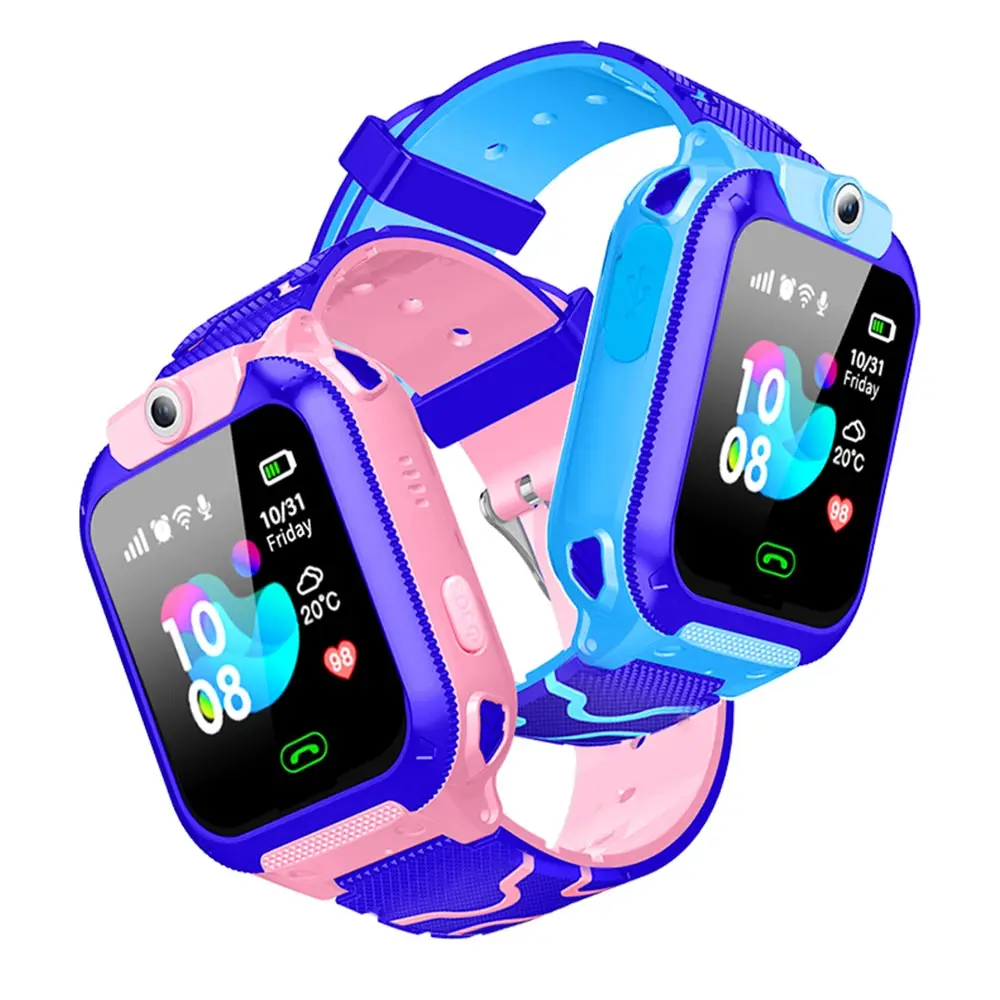 Q12B Водонепроницаемые Детские Смарт часы SOS Antil lost Smartwatch 2G sim карты вызова