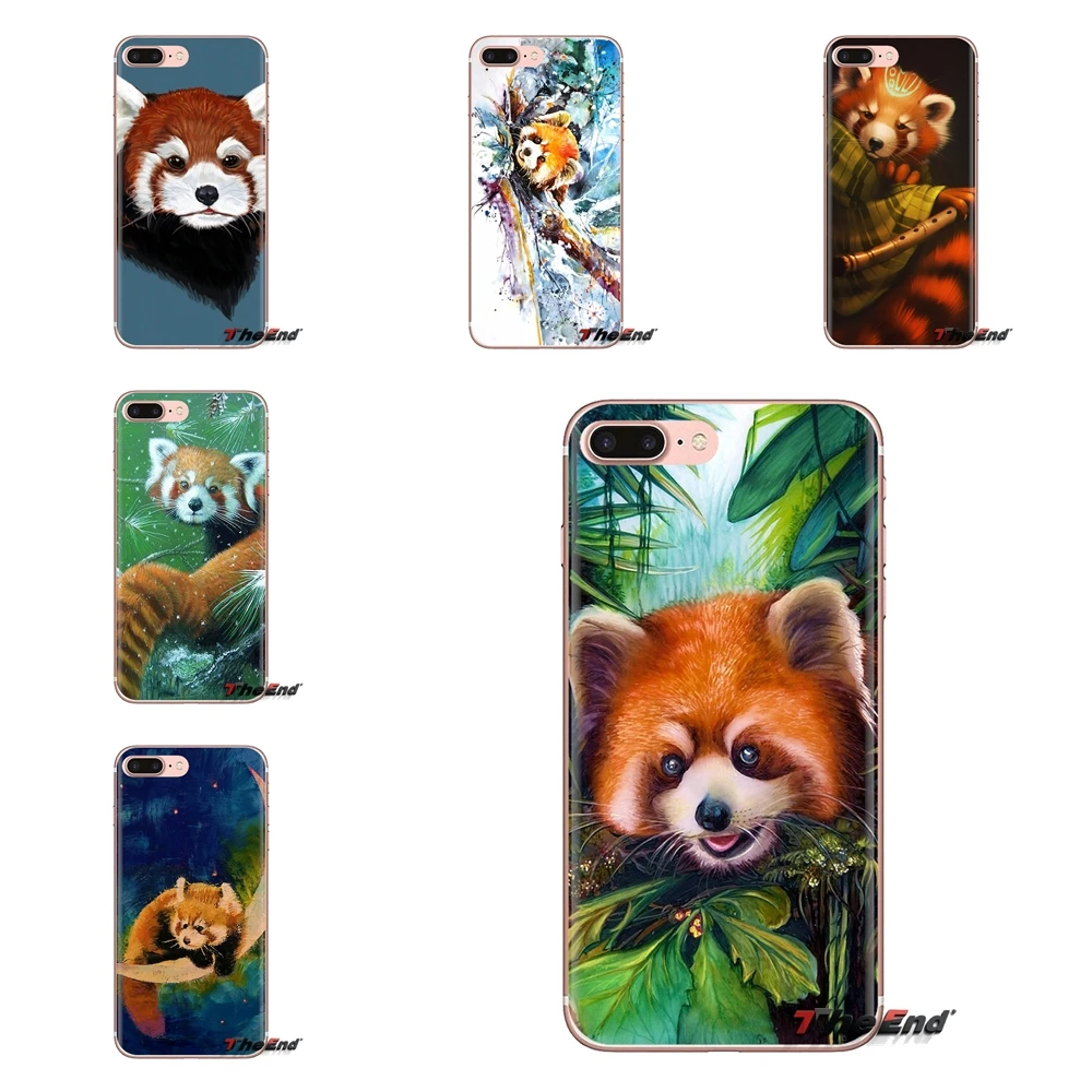 Soft Transparent Cases Covers Red Panda Art Painting Pattern For Samsung Galaxy A3 A5 A7 A9 A8 Star A6 Plus 2018 2015 2016 2017 |