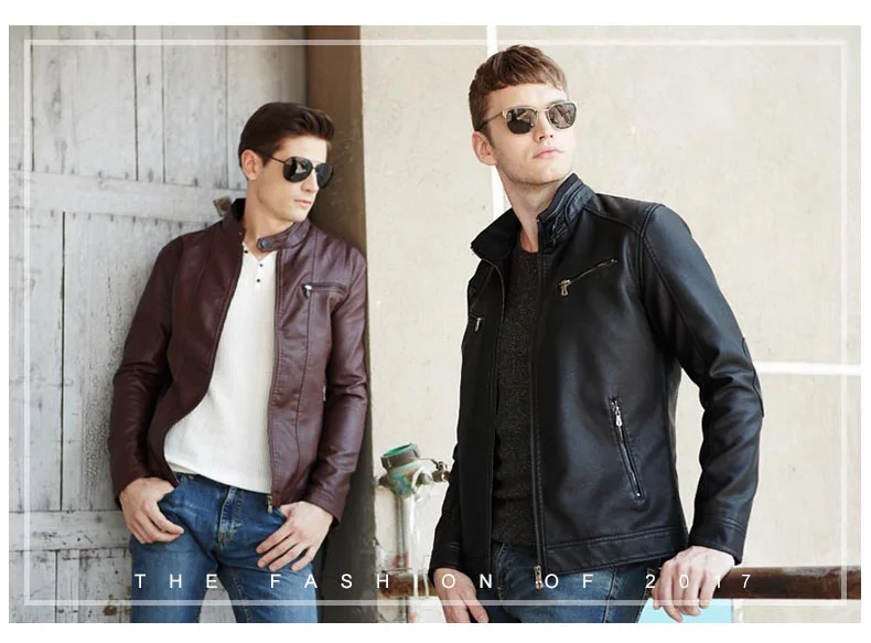 Мужские кожаные куртки и пальто из искусственной кожи Jaqueta Couro Masculina, Мужская Куртка Jaqueta De Couro, цвет красный, кофейный, черный, кожа, 609