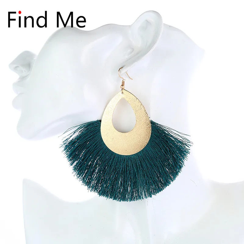 Женские Висячие серьги Find Me винтажные большие плетенные длинные с кисточками