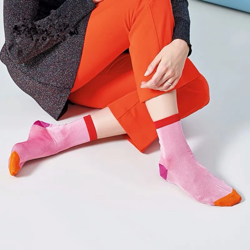 [COSPLACOOL] европейские дизайнерские блестящие носки модные золотые серебряные