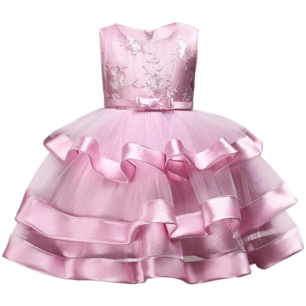 Fashion Flower Girls Wedding Bridesmaid Dresses for Kids Sleeveless Tulle Ball Gown Dress Birthday Princess Party | Детская одежда и