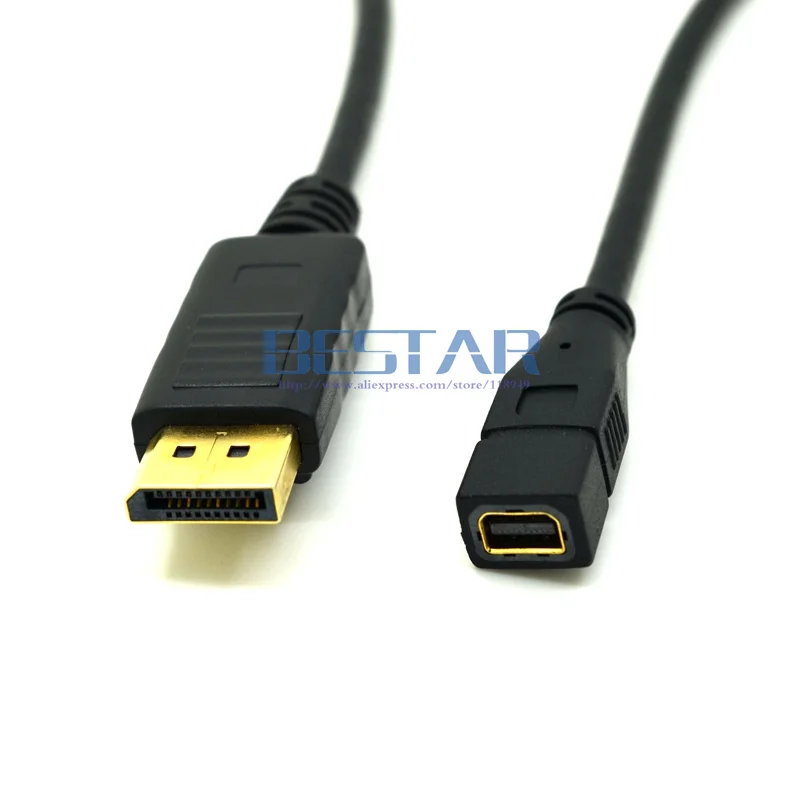 Адаптер Thunderbolt Mini DisplayPort Female DP Male 25 см конвертер для MacBook Pro Air Surface pro3 pro2 NEW
