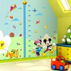 Диаграмма роста с изображением Минни, Микки Мауса, для детей, для детской, спальни, настенная наклейка, декоративные наклейки для дома, декор сделай сам