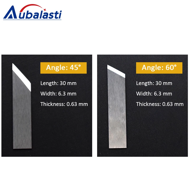 

Aubalasti Vibration Knife Cutting Blade Single Blade Double Blade 16-45degree for CNC Vibration Knife Cutting Machine