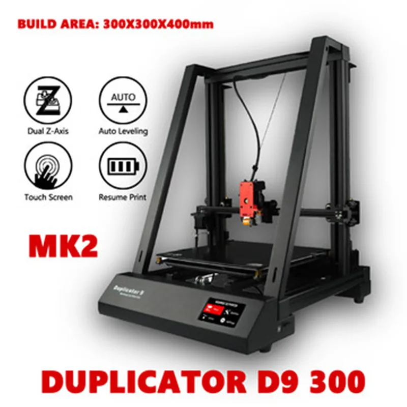 Wanhao 3d принтер D9 MK2 Дубликатор 9 большой размер сборки 300*300*400 мм|3D принтеры| |
