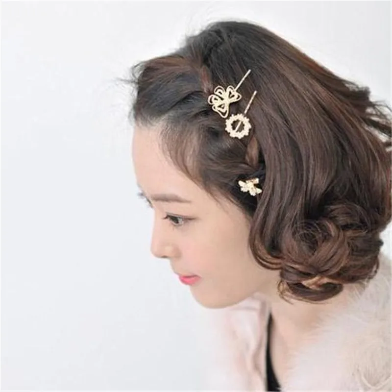 Роскошные создана с цветами из камней Любовь подсолнухи бант заколка для волос