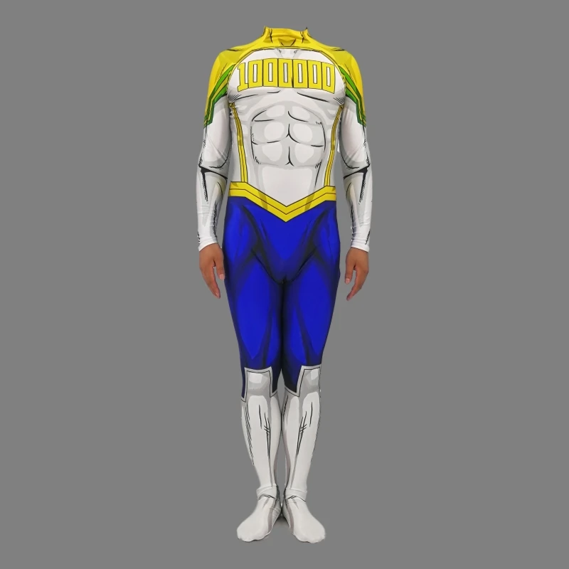 Костюм для косплея Mirio All Might My Hero academic Boku no боди из лайкры с 3D принтом Zentai девочек и