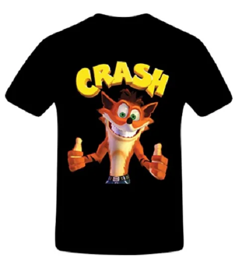 Crash Bandicoot best качество Costum футболка Для мужчин футболки Летний Стиль Мода Swag