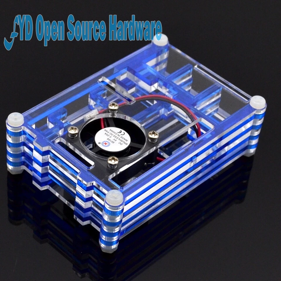 Новейший акриловый корпус с вентилятором для Raspberry PI | Электронные компоненты и