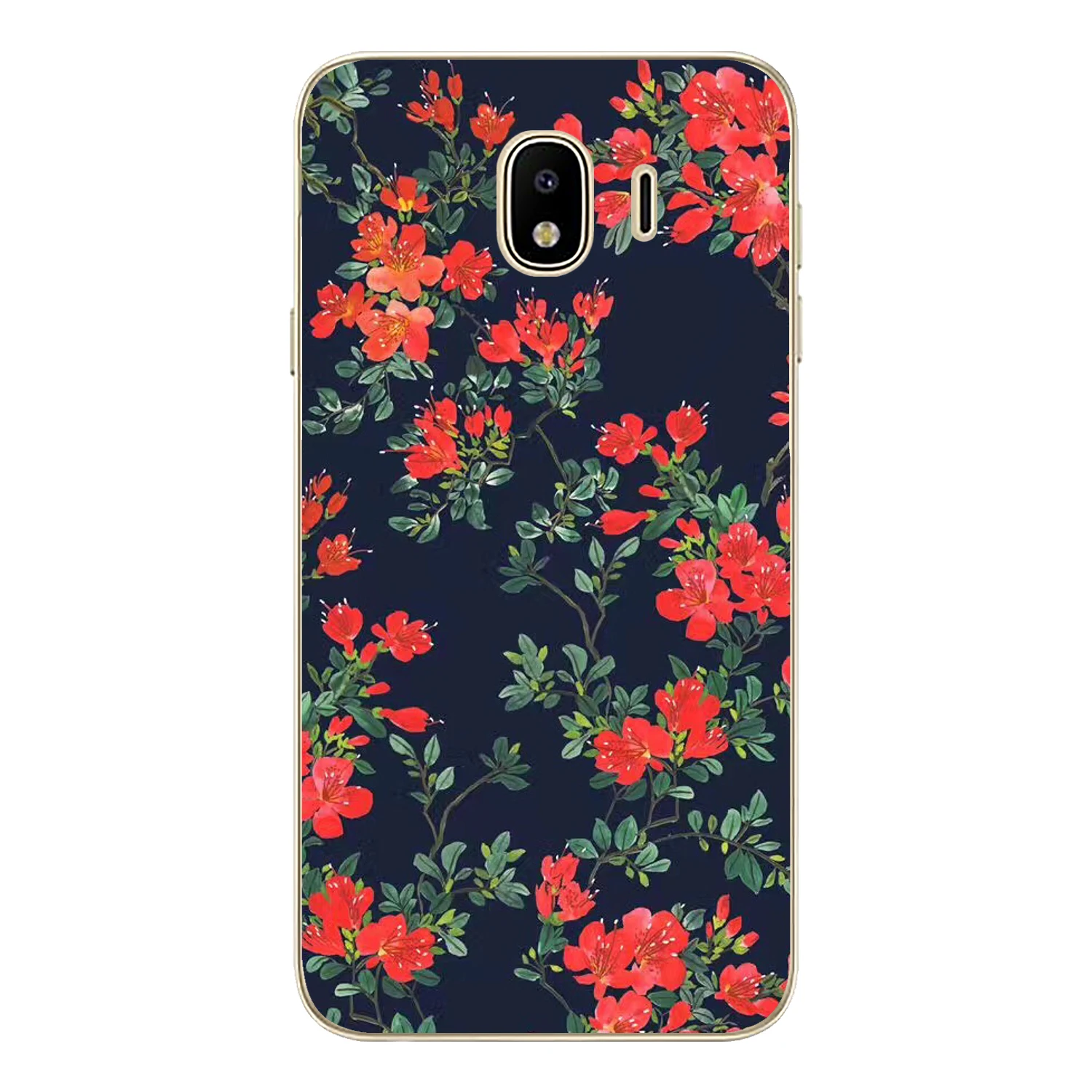 For Samsung Galaxy J4 2018 Case Cover EU 5.5&quot J400 J400F Soft TPU Silicone Cute Color Flamingo Rose Flower Painted Phone |