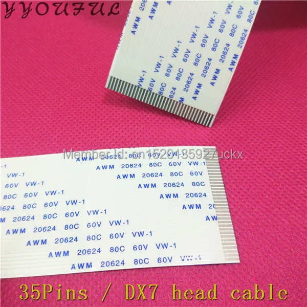 16X прочный DX7 головка кабеля 35 контактов для Широкоформатного Принтера Allwin Zhongye Xuli