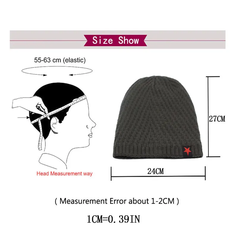 Мужские вязаные шапки Skullies зимние для мужчин в полоску лыжная маска мягкая