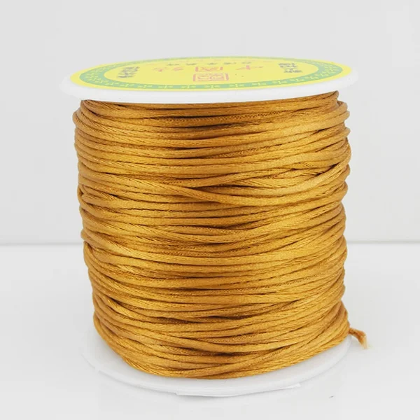 Warm Brown CX29 1 мм 48-Цвет Rattail атласный шнур китайский узел Бисер шнур для маленьких Силиконовый грызунок Цепочки и ожерелья: нейлон 80yd катушки NCN7S - Цвет: Warm Brown CX29