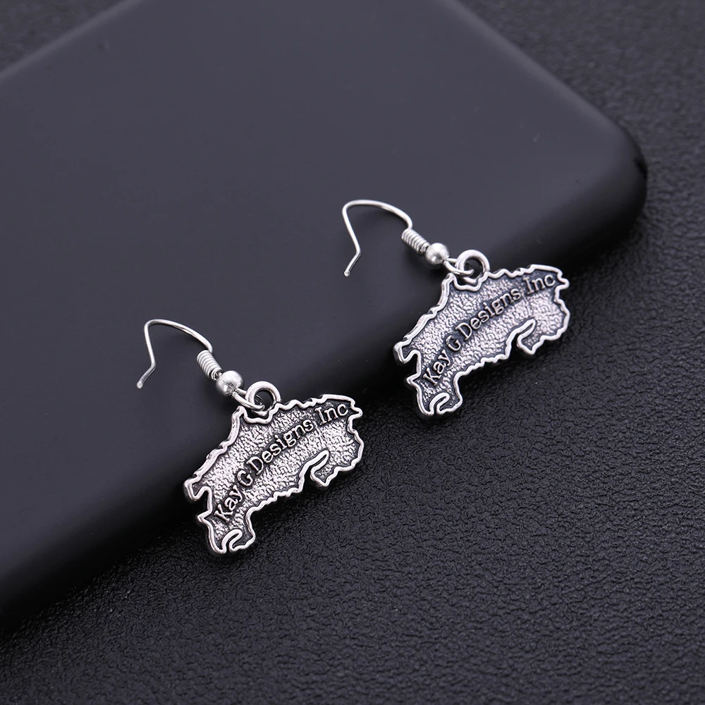 Серьги с картой в виде рыбьего крючка серьги и подвески контурного состояния