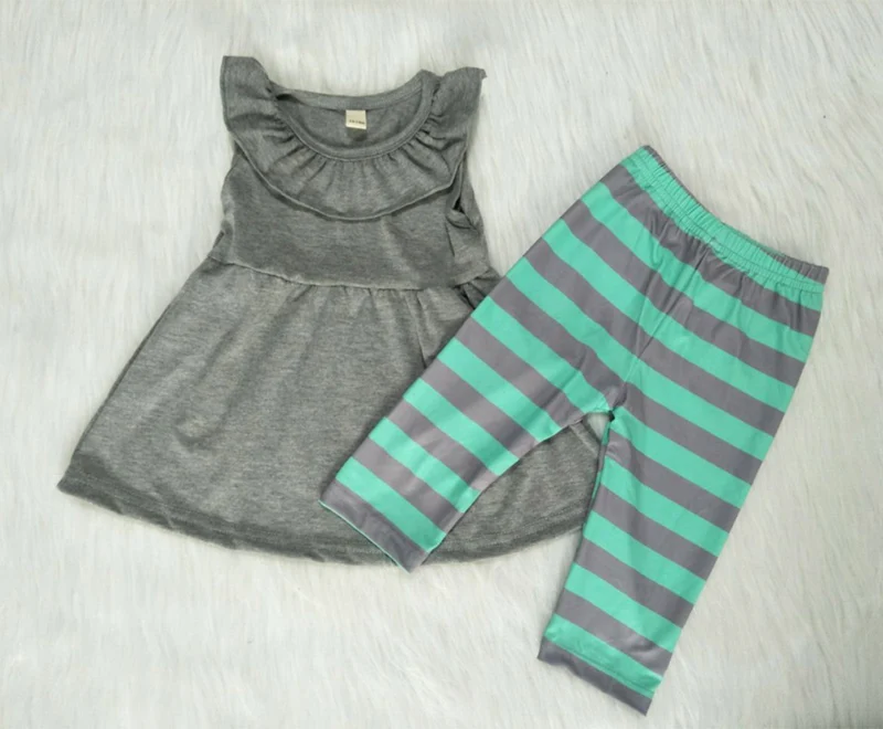 

2019 Dropshipping Cheap Baby Girls Clothes Sets Cute 2PCS Solid Dress And Pants Clothing Outfits