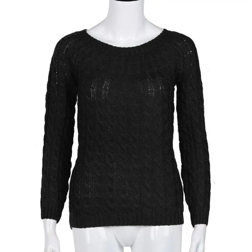 CHAMSGEND Women Long Sleeve Knitted Pullover Loose Sweater Jumper Tops Knitwear Coat Outwear 2018 C30824 | Женская одежда