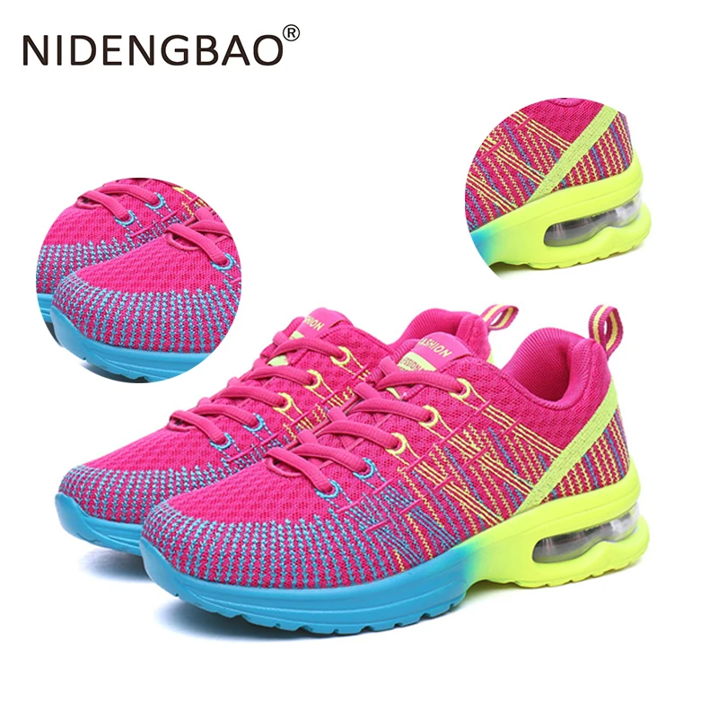Women Sneakers Light Weight Running Shoes Breathable Air Cushion for Female Jogging Walking zapatos de mujer | Спорт и развлечения