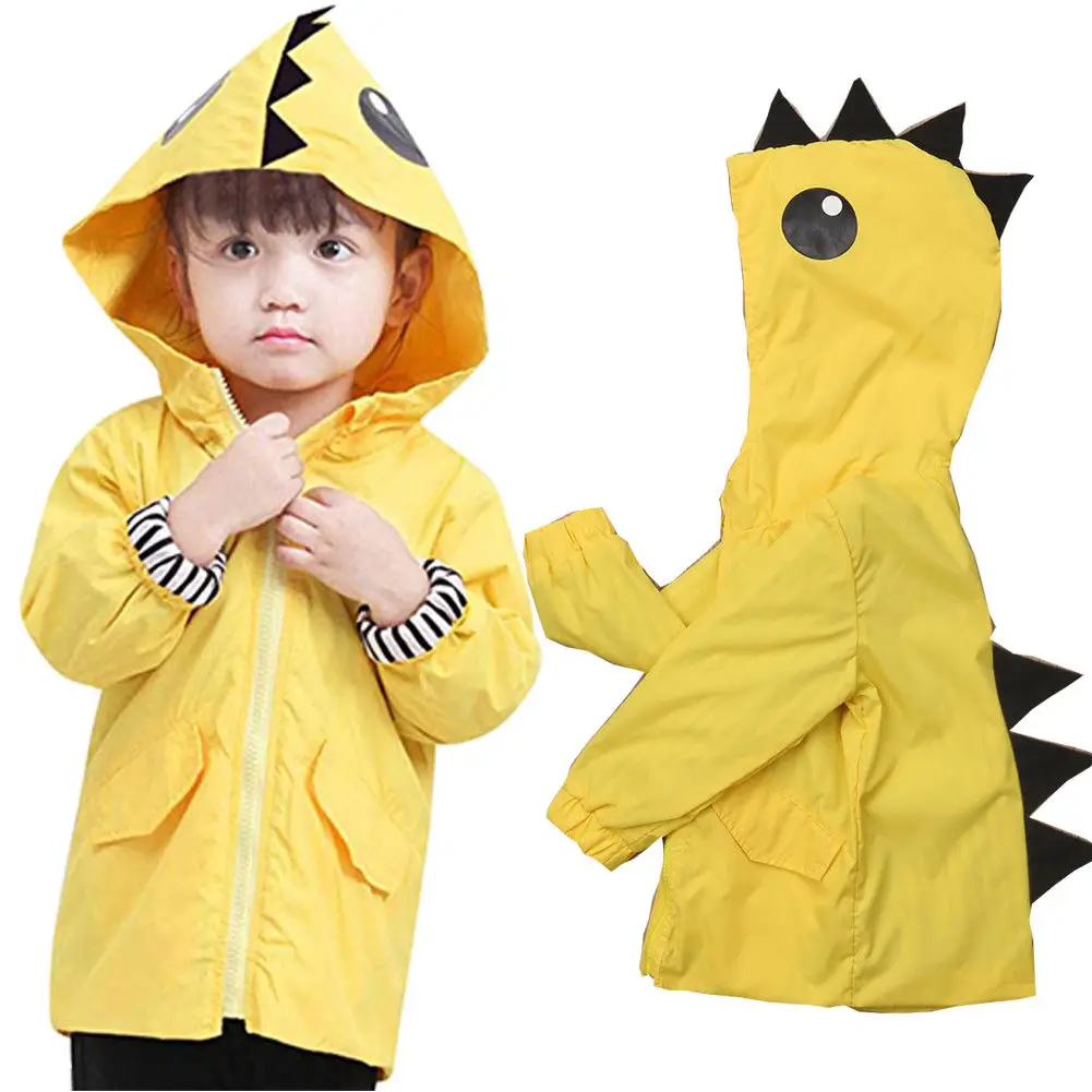Новые детские толстовки с капюшоном динозавром для малышей куртки на молнии
