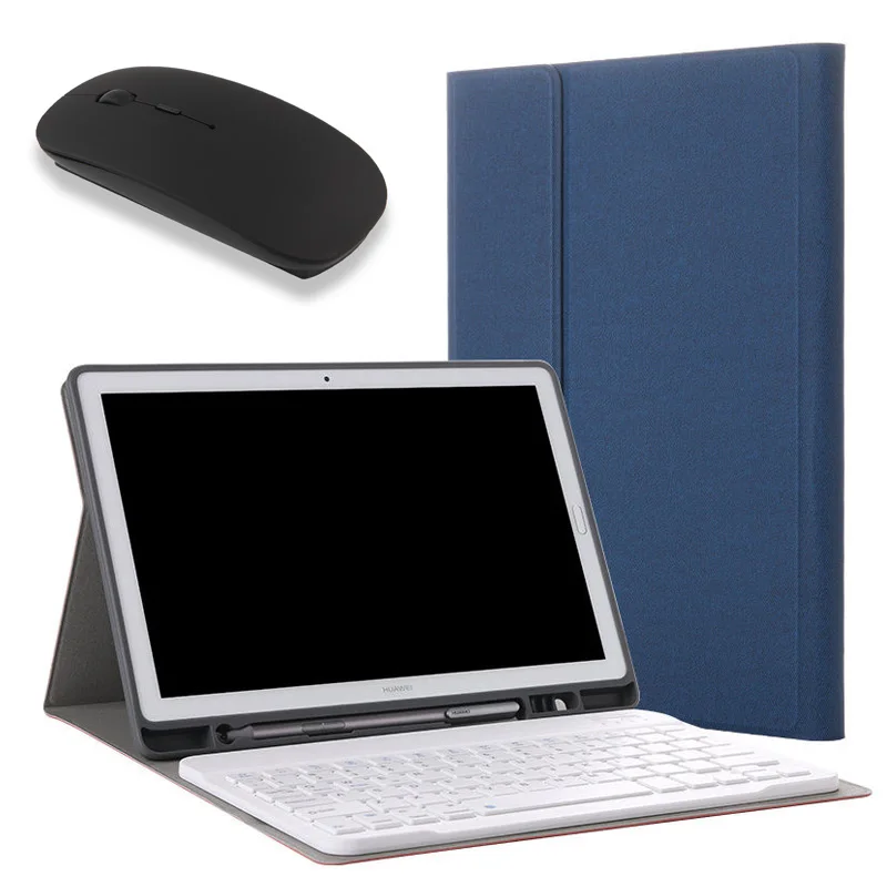 Ультра тонкий съемный Беспроводной Bluetooth клавиатура чехол Обложка для huawei MediaPad M5 10,8/M5 10 Pro CMR-AL09 CMR-W09 CMR-W19 - Цвет: Blue and Mouse