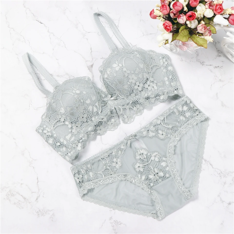 2018 Модный комплект с регулируемым бюстгальтером сексуальное кружевное нижнее