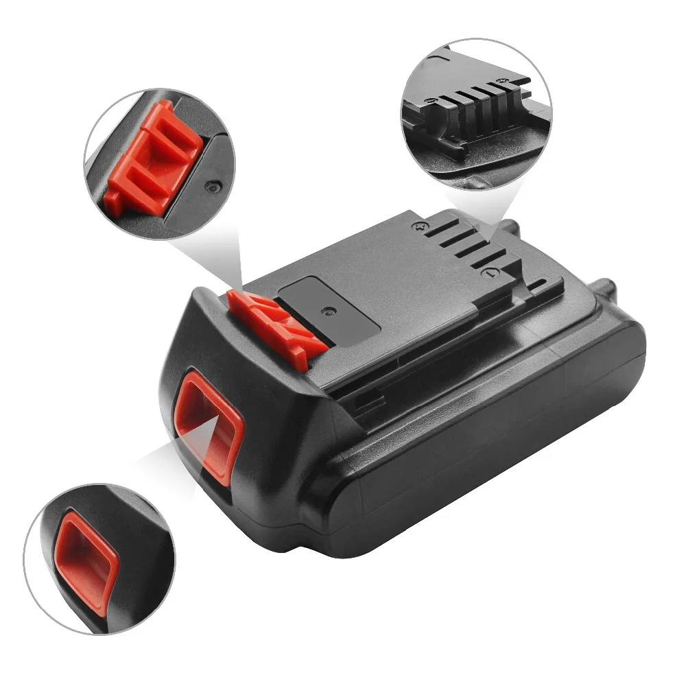 2X 20V 2000mAh Li Ion LBXR20 аккумуляторная батарея для Black & Decker LB20 LBX20 LST220 LSW20 SSL20SB 2 ASL186K
