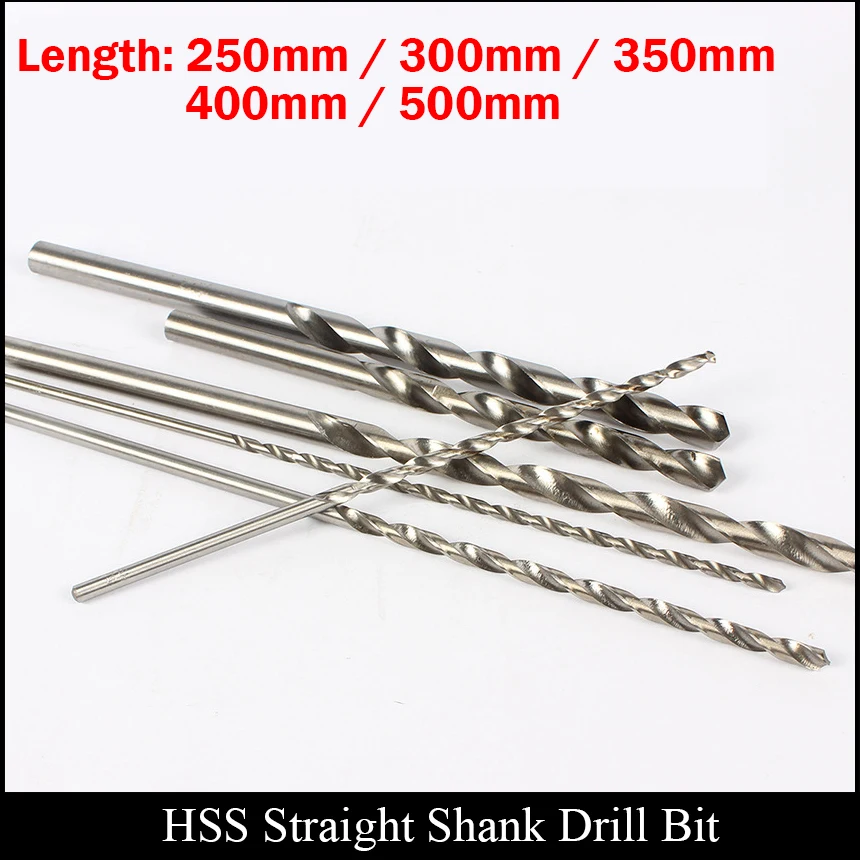 

7.3mm 7.4mm 7.5mm 7.6mm 250mm 300mm 350mm 400mm 500mm Extra Long Metal Wood High Speed Steel HSS Straight Shank Twist Drill Bit