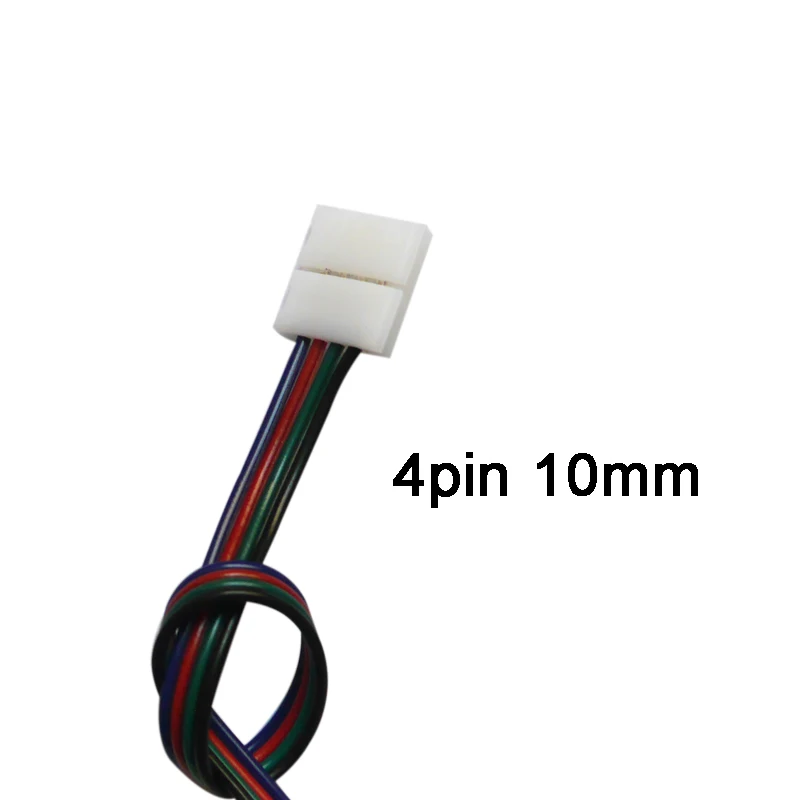 4pin 10mm 5 шт. провод разъема светодиода 2pin 3pin 4pin 5pin 6pin соединительный кабель с разъемом кабеля для WS2811 WS2812B 5050 RGB/RGBW светодиодный полосы светильник - Цвет: 4pin 10mm