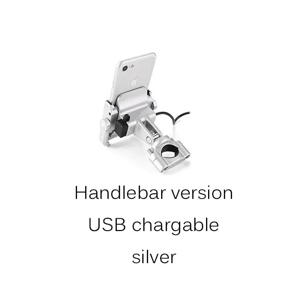 handlebar charge S Мотоциклетный держатель для телефона с поддержкой руля заднего вида, байкерское крепление на 360 градусов, подставка для iPhone 8 7 6s Plus, Xiaomi, gps - Цвет: handlebar charge S