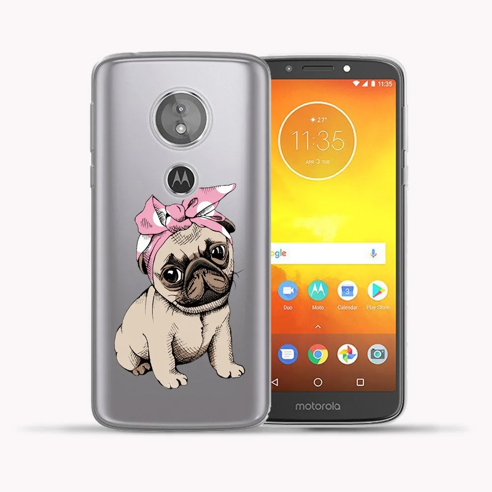 Мягкий чехол из ТПУ для Motorola Moto G6 Play 5 7 дюйма с забавным милым мультяшным котом