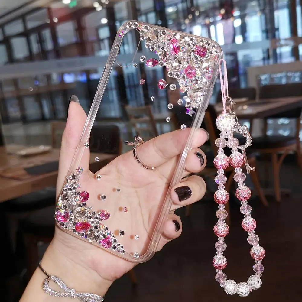 Роскошный Розовый блестящий чехол Crysta Diamond для iPhone XS max XR X iphone 11 pro 6 6S 7 8 plus