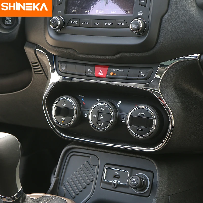 Наклейки SHINEKA ABS для салона автомобиля приборной панели кнопки кондиционера