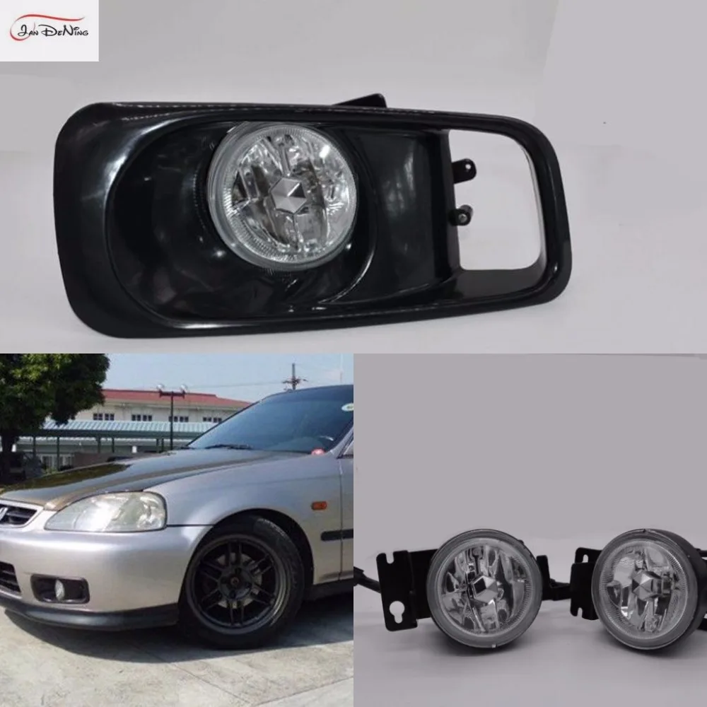JanDeNing автомобилей Противотуманные фары для Honda Civic 1999 ~ 2000 прозрачная галогеновая