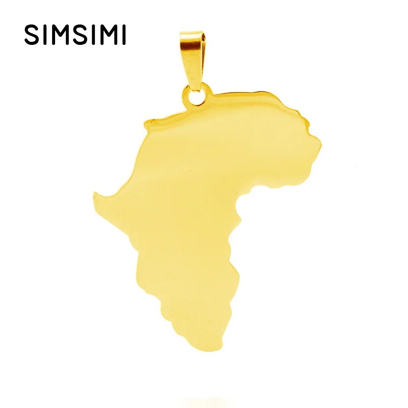 100% Подвеска из нержавеющей стали с картой Африки для изготовления ювелирных
