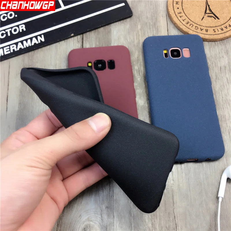 Матовый Силиконовый чехол для Samsung Galaxy S9 S8 S7 S6 edge J4 J6 J8 A6 A7 A8 Plus 2018 J3 J5 J7 2016 A3 A5 2017
