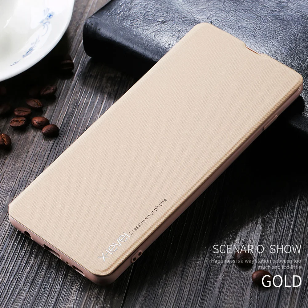 Gold Роскошный чехол-кошелек для телефона samsung Galaxy S9 Plus S10 S10E матовый слот для карт откидной кожаный чехол для samsung S8 S7 Edge Note 9 - Цвет: Gold
