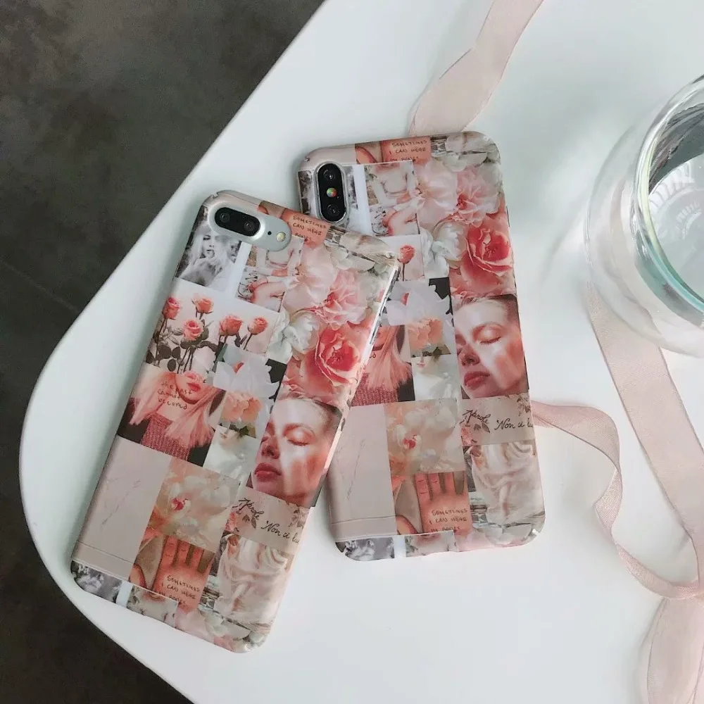 Роскошный Винтажный чехол для телефона с цветочным узором iPhone XS Max XR чехлы 6 6S 7 8 Plus