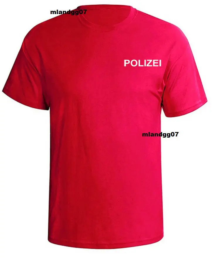 2019 лидер продаж модная футболка Polizei немецкая полицейская рубашка двухсторонняя