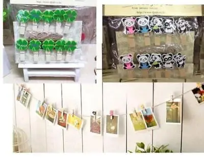 10 шт. DIY Бумага рамка для фото альбом Дисплей Wall Art Подвесные Зажимы деревянные