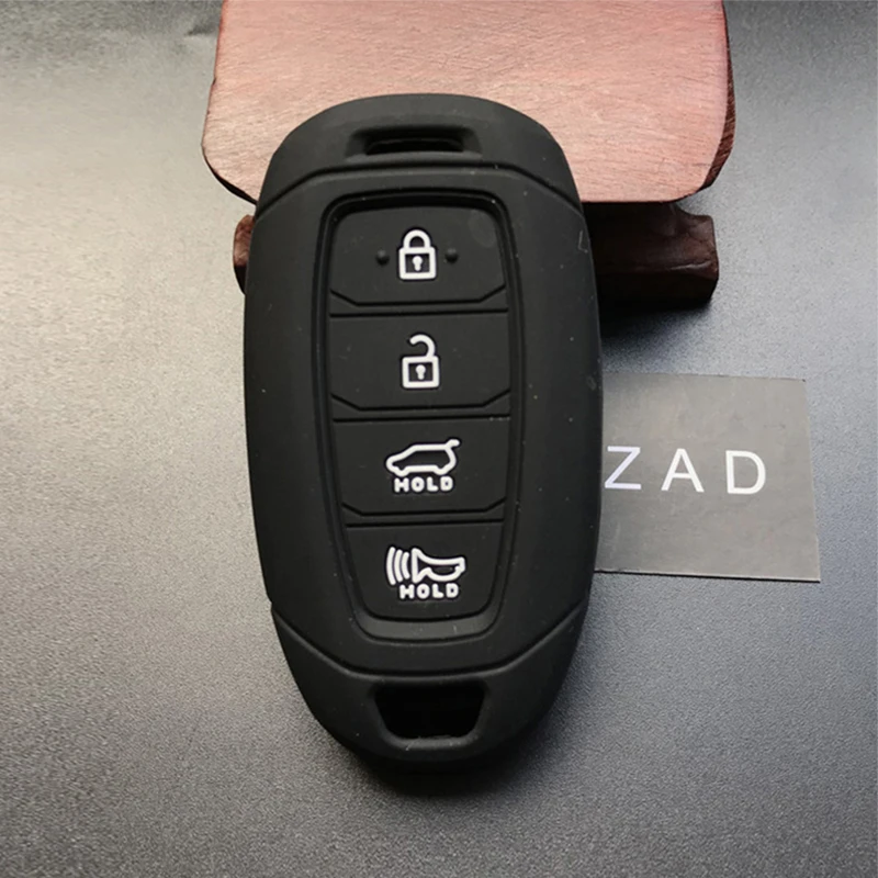 ZAD 4 кнопки силиконовый резиновый чехол для ключей автомобиля для hyundai GRANDEUR IG Azera чехол для ключей