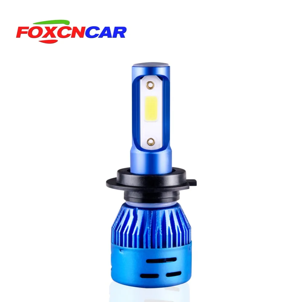 Foxcncar светодиодный H4 H7 6500 к автомобильный головной светильник Hi Lo луч H1 H11 H8 9005 9006 HB3