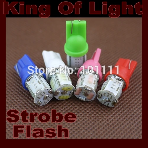 10 шт. Автомобильные светодиодные мигающие лампы 194 W5W 6smd T10|smd white|led smdt10 wedge |
