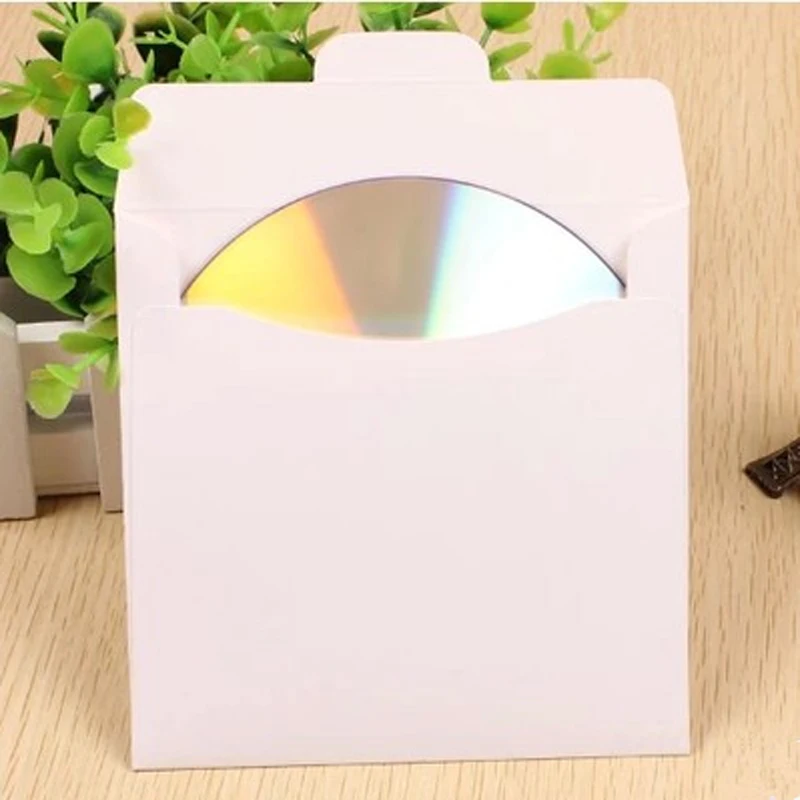 Черный и белый диск бумажный конверт мешок CD DVD обложка наборы сумка 10 шт./лот 12 5*12