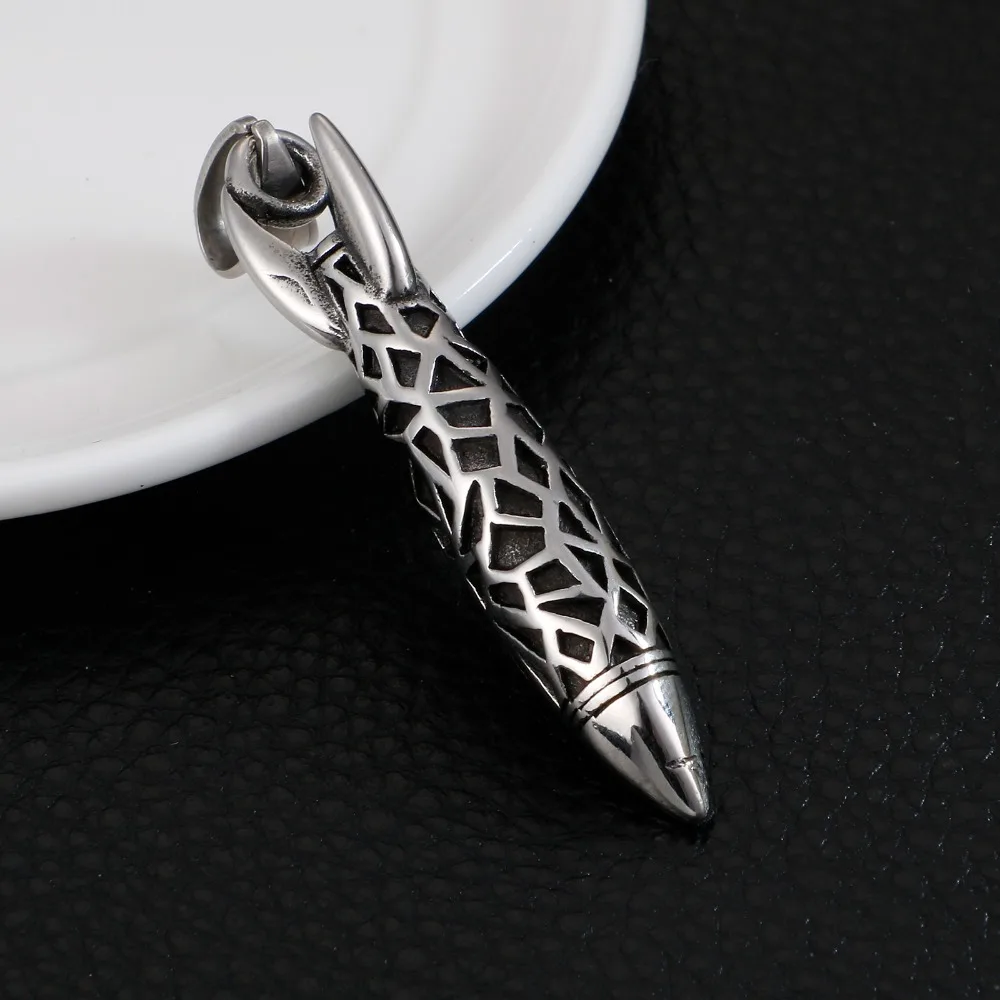 Rocket Stainless Steel Pendant Necklace For Men Fashion Personality Metal Male Jewelry | Украшения и аксессуары