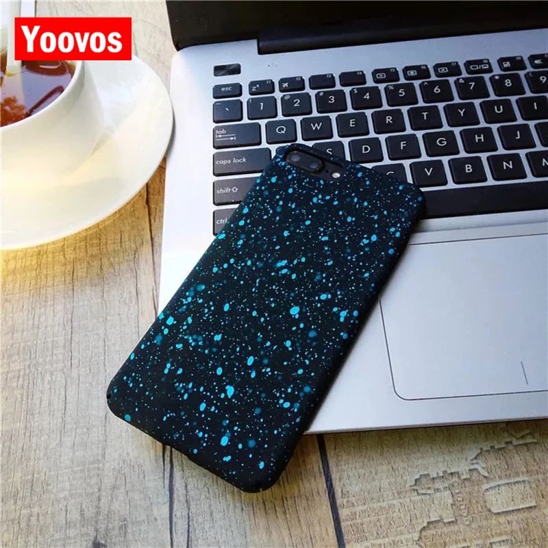 Yoovos 2018 новый Звездное небо матовый чехол для телефона IPhone 7 8 6 чехлы 6plus Plus плюс X